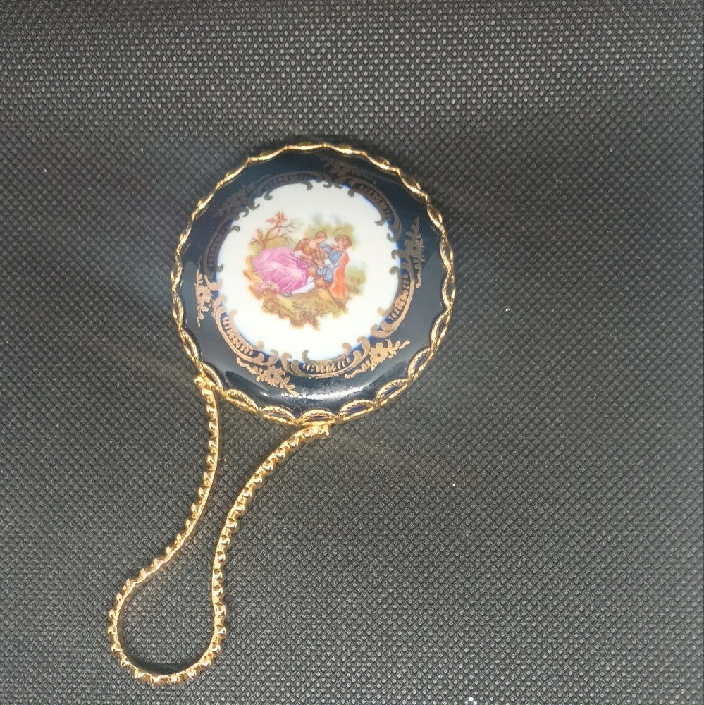 Limoges Porcelain Mirror